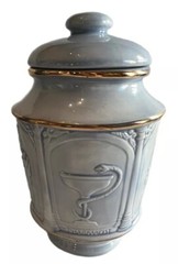Apothecary Jar Porcelain PMA Meeting April 1988 Gift Lederle Vintage Hippocrates