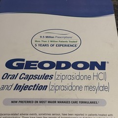 Geodon Clipboard Drug Rep Promo 2000s
