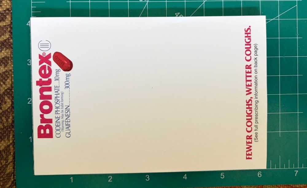 Vintage Drug Rep Pharmaceutical Promo Medical Ad Tablet 4” x 6” – Brontex