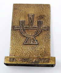 1978 BRASS Paperweight Vinegar Rx TINACTIN Pharmacy Bookend USA