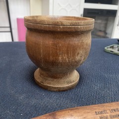 Advertising Pestle Wooden Wood Mortar Vintage – Samuel Lewis Co Hotel Glassware