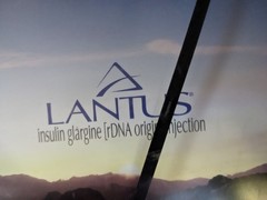 Vtg Lantus Insulin Drug Rep Pharmaceutical Promo Sanofi-Aventis Wall Clock Works
