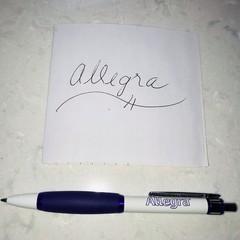 Pharmaceutical Advertising ALLEGRA Drug Rep Paper Mate Click Pen w/ Grip Writes