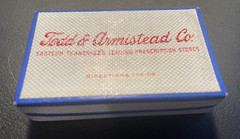 Vintage Todd & Armistead Co Pharmacy Prescription Pill Box Knoxville TN 1950s