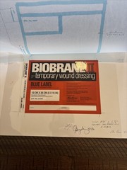 Lot Of 5 BIOBRANE II Signed Original Label Art Works Winthrop Pharma w/ Booklet