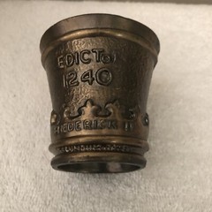 Rx Apothecary “Edict Of 1240” Frederick II, Bronze Mortar & Coricidin Pestle