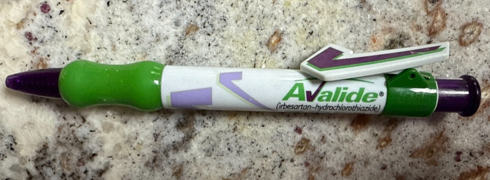 Avalide Drug Rep Pharmaceutical Advertising Promotional Click Pen