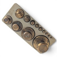 Vintage Ohaus Brass Calibration Weights Set – 13 Pieces with Original Holder