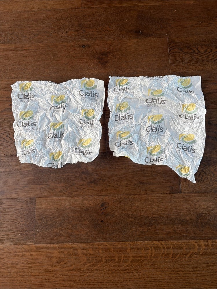 Cialis Promo Tissue Paper Lot Of 2 Pharmaceutical Rep Advertising HTF