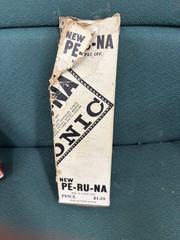**RARE**1950’s Pe-Ru-Na Iron Tonic Chicago Ill 8 5/8 “ CLEAR Medicine bottle**