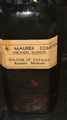 Antique Full Bottle Balsam Of Copaiba, 1 Pint, Never Opened, W. A. Maurer Co.