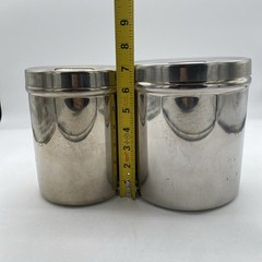 Vollrath Stainless Steel Canister With Medical Lid – Set of 2 – 8802 & 8803
