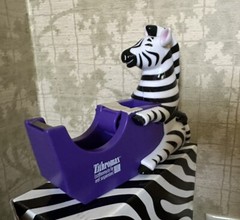 Vintage Pharmaceutical Drug Rep Zithroma Zebra Tape Dispenser Advertisement New