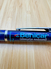 Benicar Olmesartan Medoxomil Pharma Promo Metal Gel Ink Pen Blue Tested SMOOTH