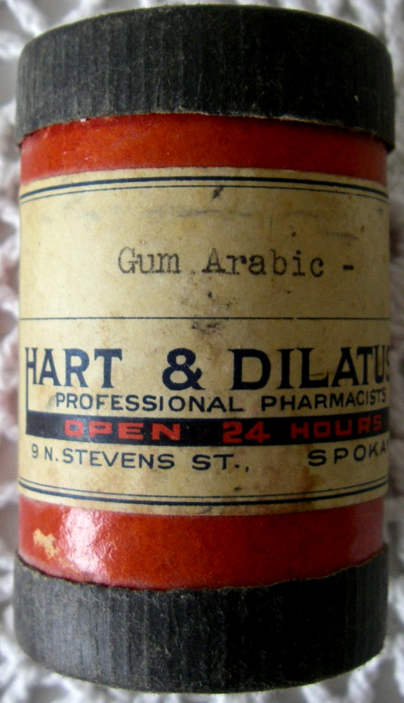 Vintage Hart & Dilatush Prescription Pill Container Bottle 9 N. Stevens Spokane