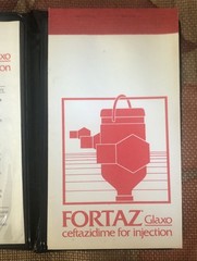 Vintage Drug Rep Pharmaceutical Promo Medical Ad Tablet & Cover Case FORTAZ