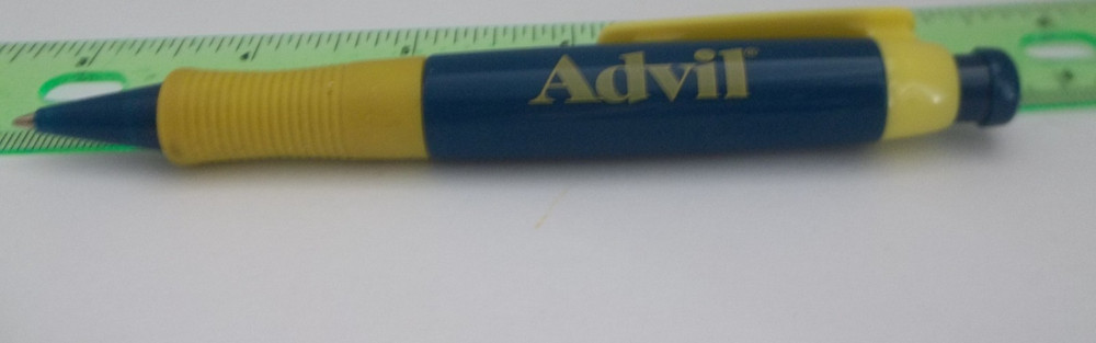 ADVIL Promotional Pen Plastic Medium Weight – Rubberized Grip – Does Not Write