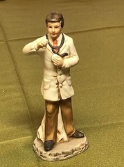 Vtg 1970s Ayerst Bisque Porcelain Doctor 5”T Figurine Pharmaceutical Promotion