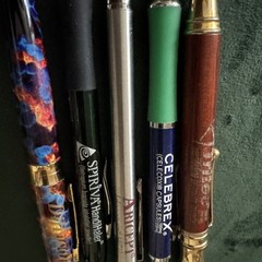 B20 Vintage pharmaceutical drug rep pens lot of 5 METAL