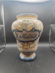 Vintage Italian Majolica Apothecary Jar Vase Deruta Style Hand Painted…