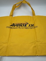 Huge Avelox Vinyl Zippered Tote Drug Rep Pharmaceutical Promo Advertising Yellow