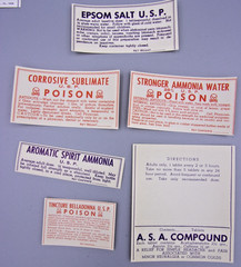 59 DIFFERENT VINTAGE PHARMACY MEDICINE APOTHECARY BOTTLE LABELS POISONS ETC.