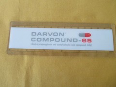 Vintage Lilly Promo 6 Inch Ruler Darvon Compound 65 Darvocet-RARE- 1963 USA