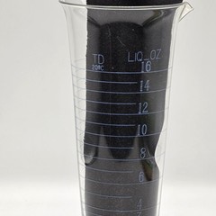 Laboratory Pharmacy VTG Measuring Vessel Flask 16oz Max K EXAX USA Blown Glass