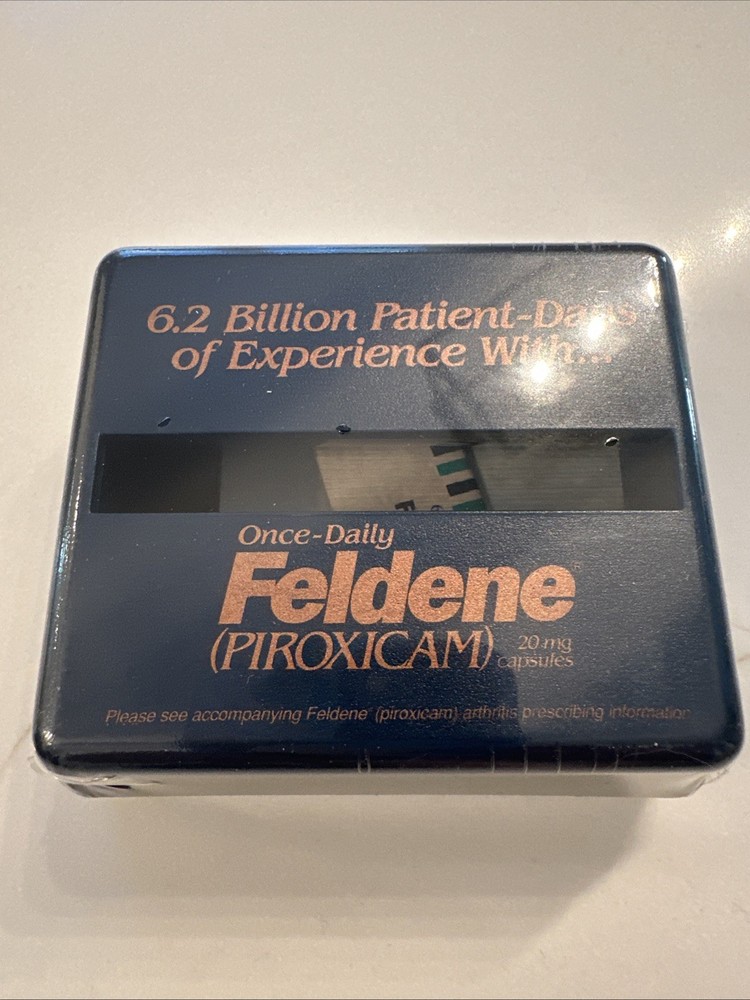 Vtg New In Box Feldene Piroxicam Promotional Pharmaceutical Sticky Notes Holder