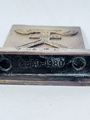 Vintage Pharmacy Brass Paperweight Tinactin Promotion Advertising Symbol