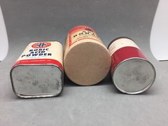 Vintage Boric Acid Box Can Lot 3 EMPTY Sachs, York, Continental Drug Alton IL