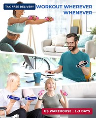 AboveGenius Hand Weights for Women Men, 6pc Soft Dumbbell Set (1lb 2lb 3lb 4lb)