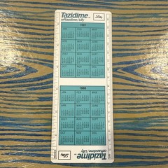 Tazidime Ruler Lilly Drug Rep Swag Pharmaceuticals Vtg 1987 Pharma Ad