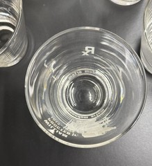Set Of 5 Vtg William Proctor Jr RX Pharmacist Secundum Artem 6oz Etched Glass