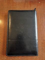 Depuy Johnson & Johnson Co. Leather Leeds Notebook Organizer Leather Black Rare