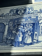 SET OF 5 DELFT HOLLAND PHARMACY SCIENCE TILES 1987 For BURROUGHS WELLCOME CO.