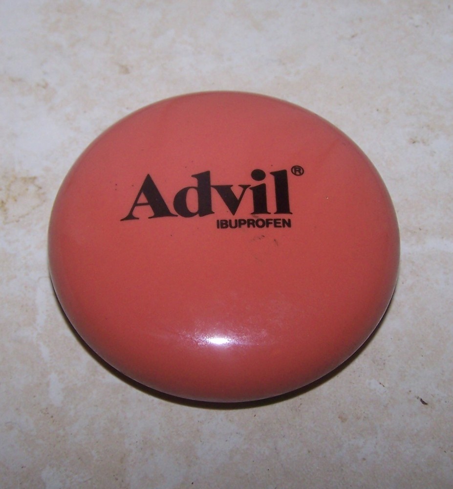 Giant 3 1/4″ Advil Ibuprofin Ceramic Paperweight Pill Pharm Drug Vintage Japan