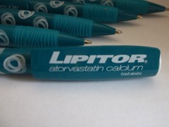LIPITOR Pharmaceutical Promo Pens – Medium Weight Plastic – Lot of 5
