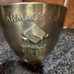 Vintage Schering Corp Pharmacy Class 1987 Secundum Artem Mortar and Pestle