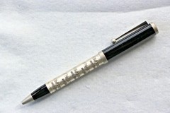 Drug Rep Pens AVANDIA Metal Pewter Raised letters Sharp