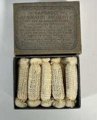 Antique Vaporole Aromatic Ammonia Set Silk Wrapped Ampoules In Box