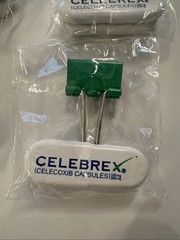 Lot Of 6 NEW Vintage Celebrex Drug Rep Pharmaceutical Paper Binder Clips