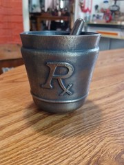 Vintage Pharmacy Class 1990 Mortar & Pestle Rx Secundum Artem Schering