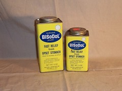 Vintage Advertising Medicine Tin Box BiSoDol New York Original Tin Display Decor