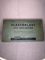 Vintage Elastoplast Eye Occlusor Duke Lab List No. 375 Box w/ 14 Medical Patches