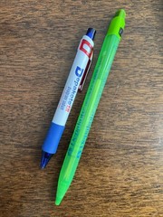 DEPAKOTE Pair of 2 Medical Drug Rep Pharmaceutical Pen Used Blue Sample AbbVie