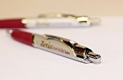 Pharmaceutical Pens 2 Heavy Metal Zetia Brushed Silver Super Sharp RARE