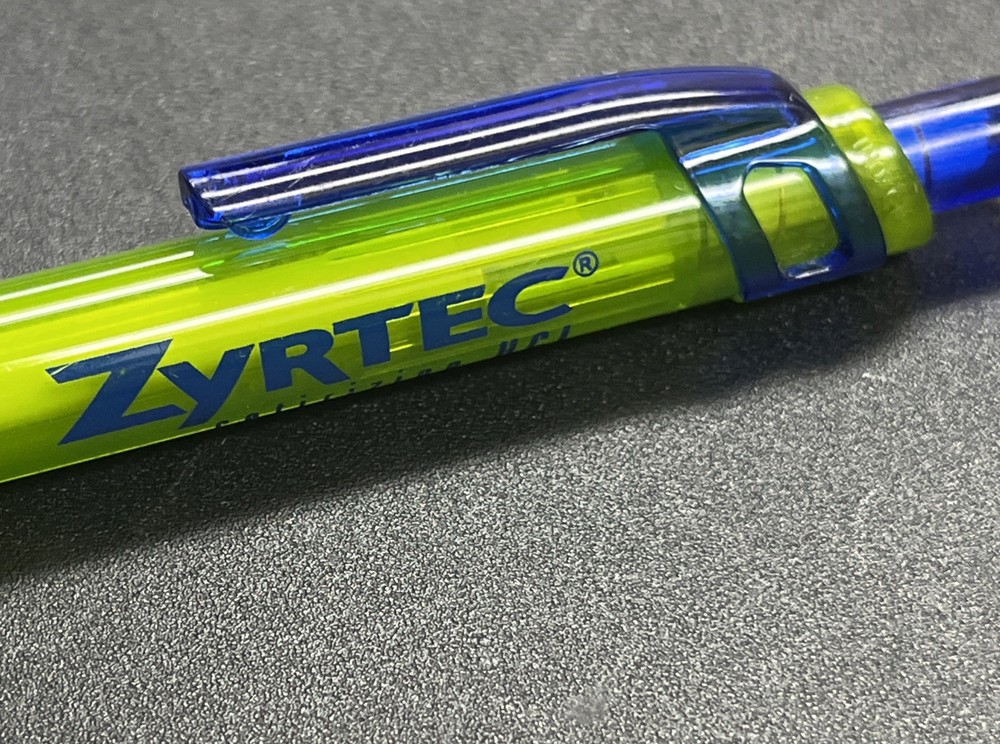 Zyrtec PEN Drug Rep Pharmaceutical Promo Advertising Green Blue Click