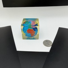 Vintage Glaxo Roche Pharmaceutical Acrylic Globe Paperweight See Details