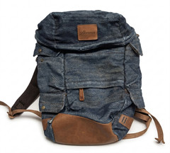 Vintage Akermes Pharmaceutical Drug Rep Promotional Backpack Denim Logo Blue